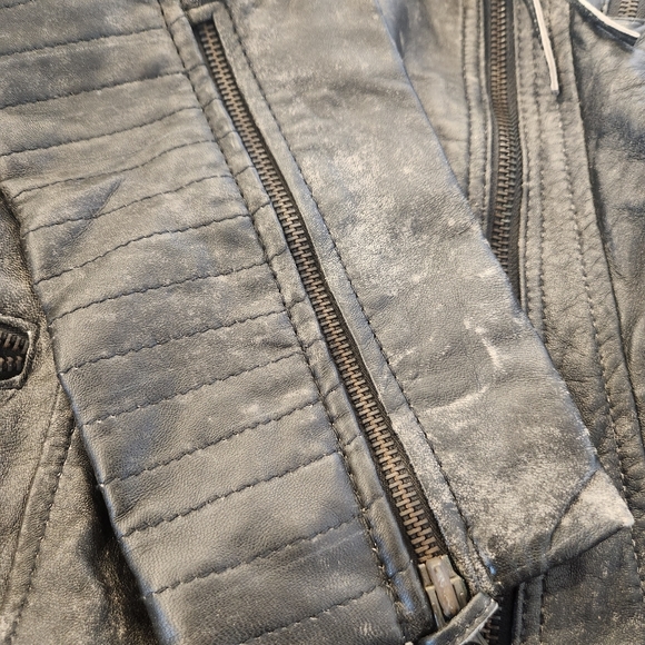 Sheep rub leather jacket - Picture 4 of 4